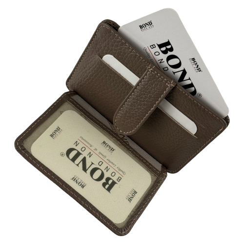 Кошелек картхолдер кожаный Bond Non 132-213 светло-коричневый