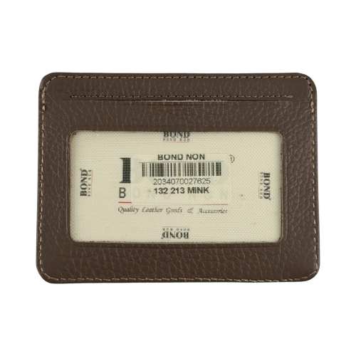 Кошелек картхолдер кожаный Bond Non 132-213 светло-коричневый