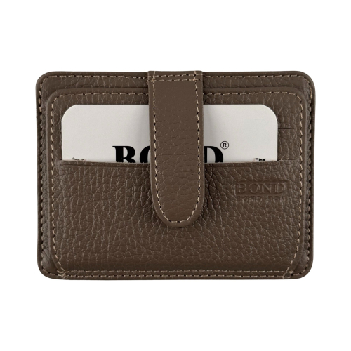 Кошелек картхолдер кожаный Bond Non 132-213 светло-коричневый