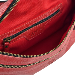 Сумка крос боді жіноча шкіряна Vittorio Safino VS 055 червона Корсика