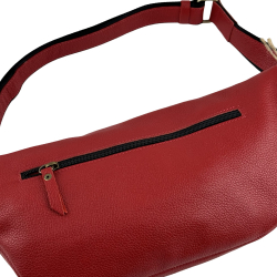 Сумка крос боді жіноча шкіряна Vittorio Safino VS 055 червона Корсика