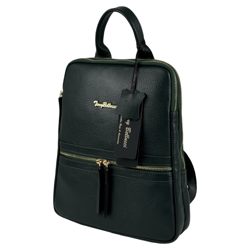 Рюкзак жіночий шкіряний Tony Bellucci 0900-1005 темно-зелений