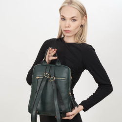 Рюкзак жіночий шкіряний Tony Bellucci 0900-1005 темно-зелений