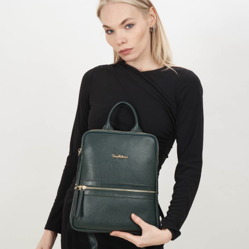 Рюкзак жіночий шкіряний Tony Bellucci 0900-1005 темно-зелений