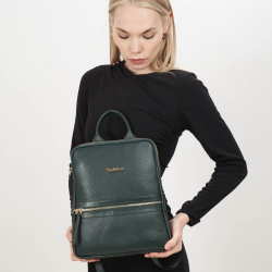 Рюкзак жіночий шкіряний Tony Bellucci 0900-1005 темно-зелений