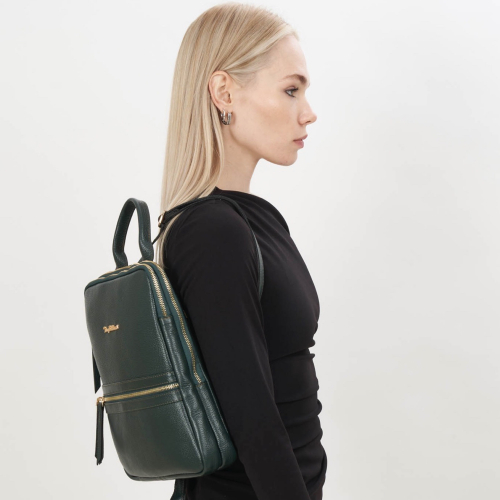 Рюкзак жіночий шкіряний Tony Bellucci 0900-1005 темно-зелений