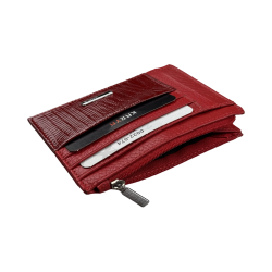 Кошелек картхолдер кожаный Karya 0022-074 красный