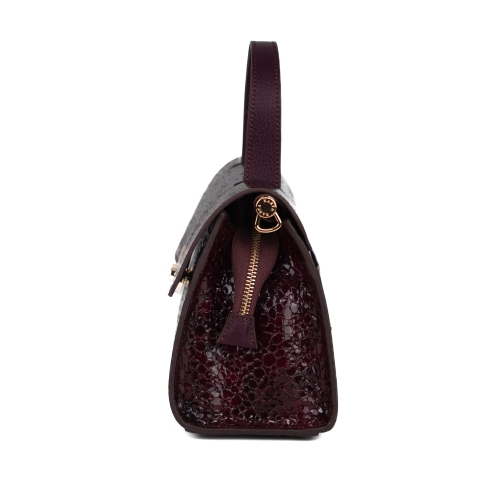 Сумка жіноча шкіряна лакована Karya 5075-561 марсала