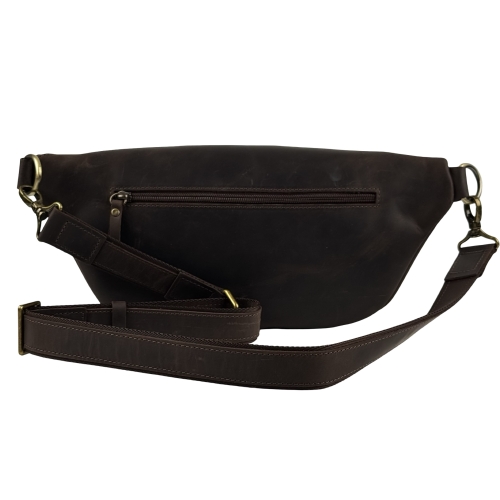 Сумка крос боді чоловіча шкіряна Vittorio Safino VS 055 коричнева Крейзі