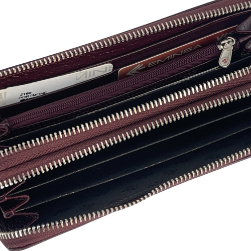 Кошелек женский кожаный Eminsa 2160 37-6 бордовый