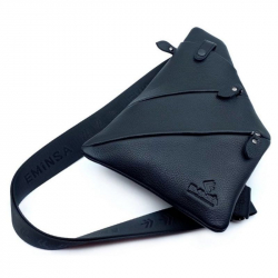 Сумка мужская через плечо кожаная Eminsa 6226 18-1 черная