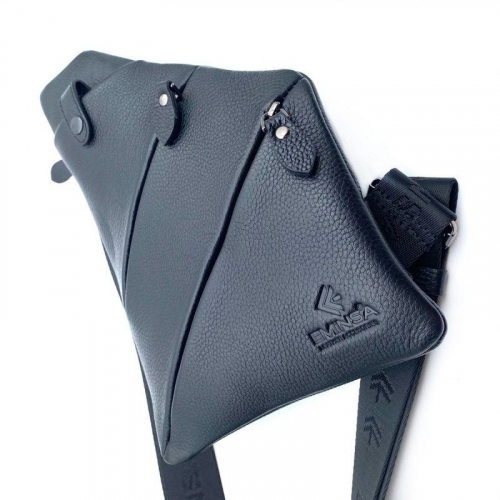 Сумка мужская через плечо кожаная Eminsa 6226 18-1 черная