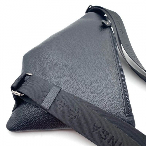 Сумка мужская через плечо кожаная Eminsa 6226 18-1 черная