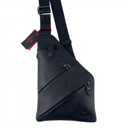 Сумка мужская через плечо кожаная Eminsa 6226 18-1 черная