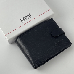 Гаманець чоловічий шкіряний Bond 529-281 чорний