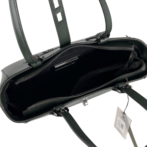 Сумка женская кожаная Genuine Leather 05415 PL14 темно-зеленая