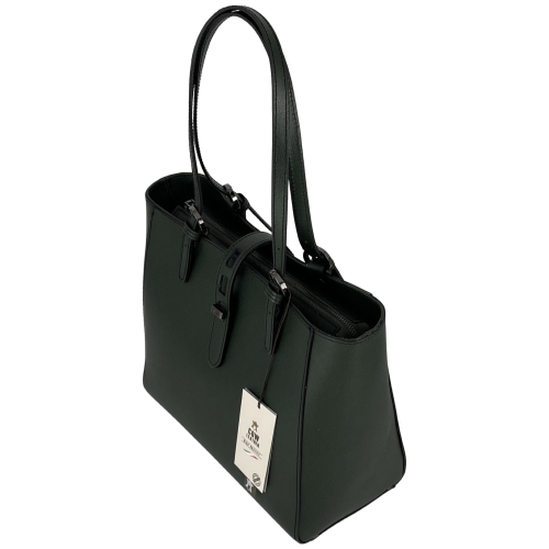 Сумка женская кожаная Genuine Leather 05415 PL14 темно-зеленая