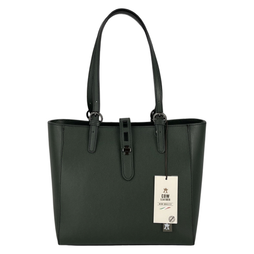 Сумка женская кожаная Genuine Leather 05415 PL14 темно-зеленая