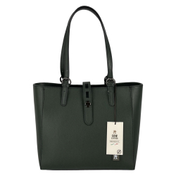 Сумка женская кожаная Genuine Leather 05415 PL14 темно-зеленая