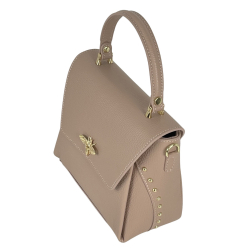 Сумка жіноча шкіряна Genuine Leather 1053 пудрова