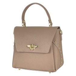 Сумка жіноча шкіряна Genuine Leather 1053 пудрова