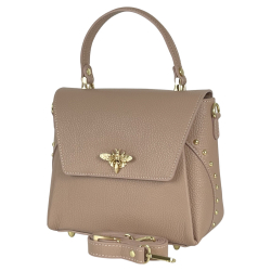 Сумка жіноча шкіряна Genuine Leather 1053 пудрова