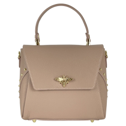 Сумка жіноча шкіряна Genuine Leather 1053 пудрова