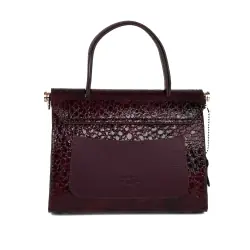 Сумка жіноча шкіряна лакована Karya 5075-561 марсала