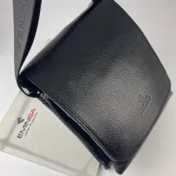 Сумка чоловіча шкіряна Eminsa 6101 37-1 чорна