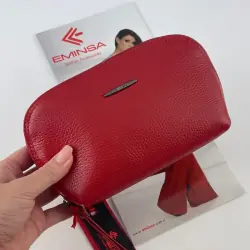 Косметичка женская кожаная Eminsa 2071 18-5 красная
