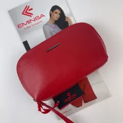 Косметичка женская кожаная Eminsa 2071 18-5 красная