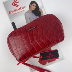 Косметичка женская кожаная Eminsa 2071 4-5 красная