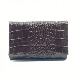 Гаманець жіночий під крокодилячу шкіру Tony Bellucci 863-355 темно-коричневий