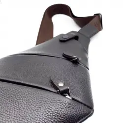 Сумка чоловіча через плече шкіряна Eminsa 6226 18-3 темно-коричнева