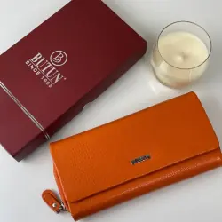 Гаманець жіночий шкіряний Butun 587-004 036 оранжевий