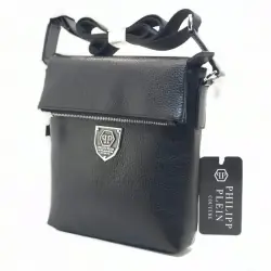 Сумка мужская кожаная Philipp Plein 19000 черная