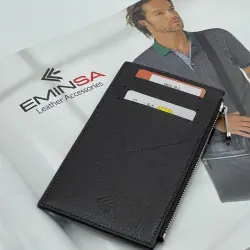 Кошелек картхолдер кожаный Eminsa 1622 18-3 темно-коричневый