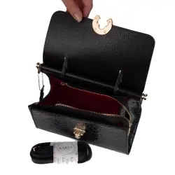 Сумка жіноча шкіряна лакована Karya 5075-558 чорна