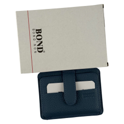 Гаманець картхолдер шкіряний Bond Non 132-215 блакитний