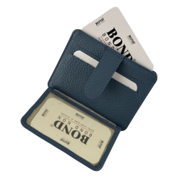 Гаманець картхолдер шкіряний Bond Non 132-215 блакитний