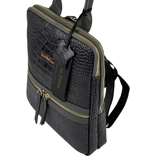 Рюкзак жіночий шкіряний Tony Bellucci 0900-359 сірий