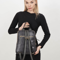 Рюкзак жіночий шкіряний Tony Bellucci 0900-359 сірий