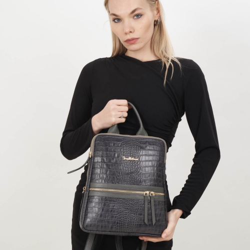 Рюкзак жіночий шкіряний Tony Bellucci 0900-359 сірий