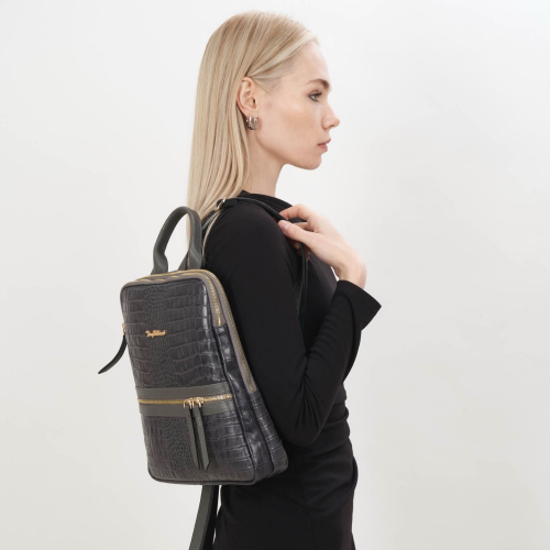 Рюкзак жіночий шкіряний Tony Bellucci 0900-359 сірий