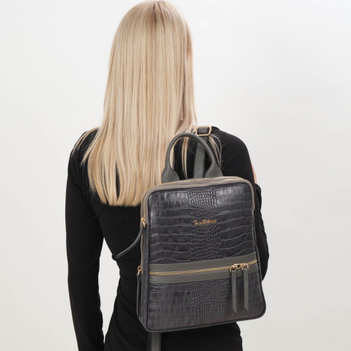 Рюкзак жіночий шкіряний Tony Bellucci 0900-359 сірий