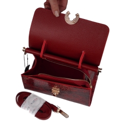 Сумка жіноча шкіряна лакована Karya 5075-569 червона