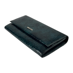 Кошелек женский кожаный лакированный Karya 1071-576 изумрудный