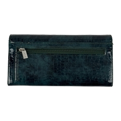 Кошелек женский кожаный лакированный Karya 1071-576 изумрудный