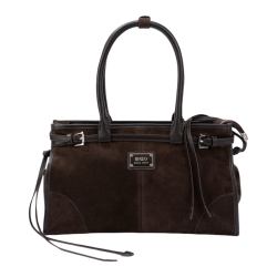 Сумка-тоут женская замшевая Enzo Nori EN1089-1100-KR4 темно-коричневая