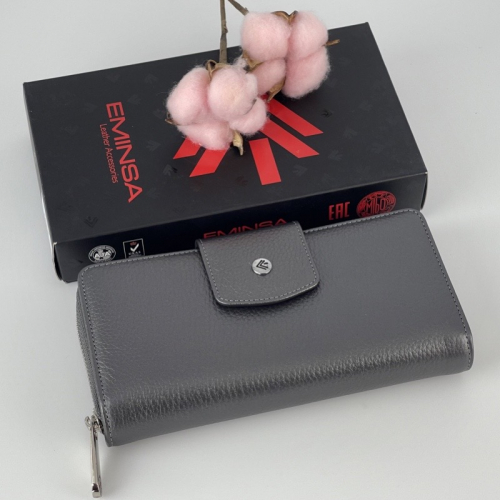 Кошелек женский кожаный Eminsa 2149 32-39 серебряный